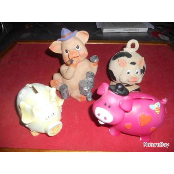 tirelires cochons , petit lot avec livres