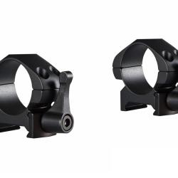 hawke Precision Steel Ring Mounts 1" LOW, With Lever - Weaver/Picatiny - 23010