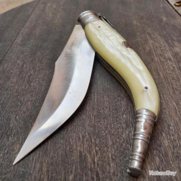 G�ant et Solide Couteau � palme Espagnol CUDEMAN Manche en R�sine Nacr�e