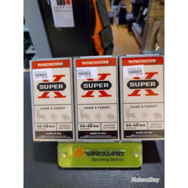 Lot de trois botes de balles Winchester super x 44-40 200 Grain