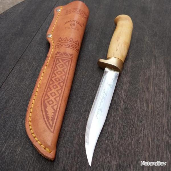 Joli Couteau PUUKKO FINLANDAIS J.MARTTIINI avec Fourreau en cuir