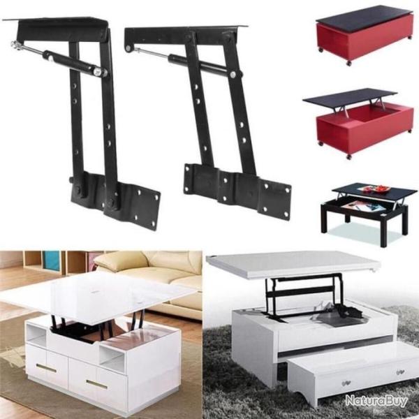 2PCS Charni�re de levage de table basse M�canisme � Ressort