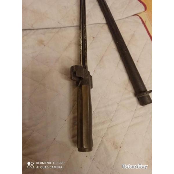 baionnette  lame triangulaire  en etoile