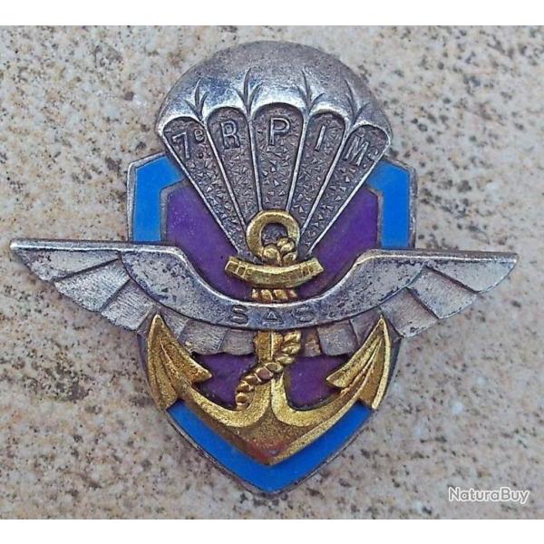 7� R�giment Para d'Infanterie de Marine, �mail, 2 pastilles lisses