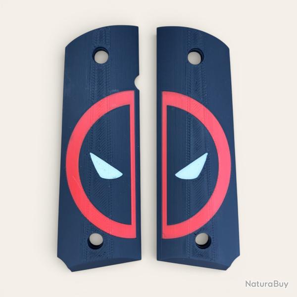 Paire de plaquettes 1911 style Deadpool