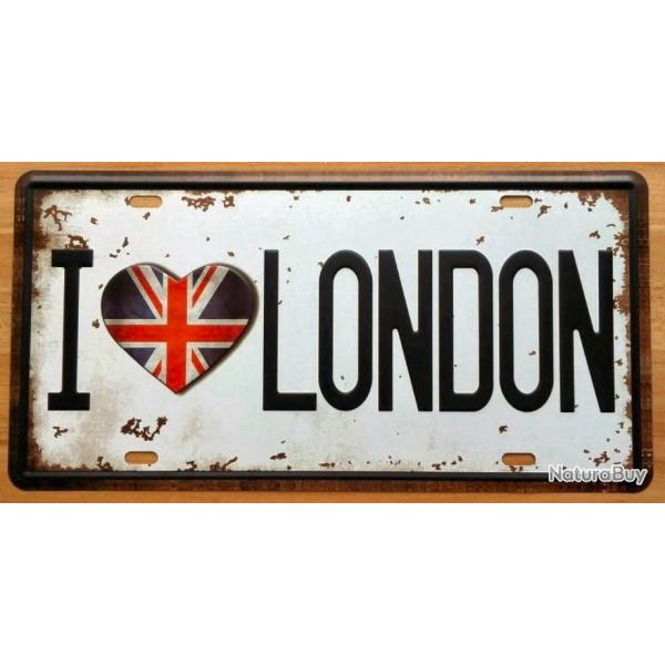 PLAQUE METAL I LOVE LONDON