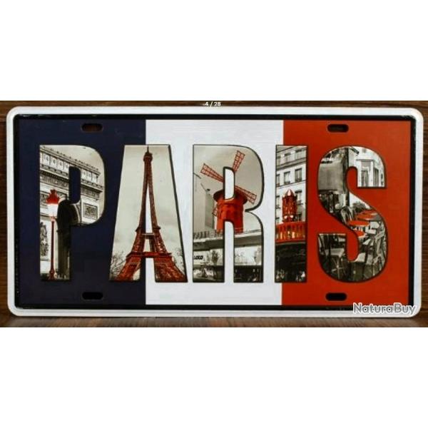 PLAQUE METAL PARIS, VILLE DES J.O. 2024