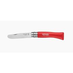 COUTEAU PLIANT OPINEL N&deg;7 BOUT ROND Rouge