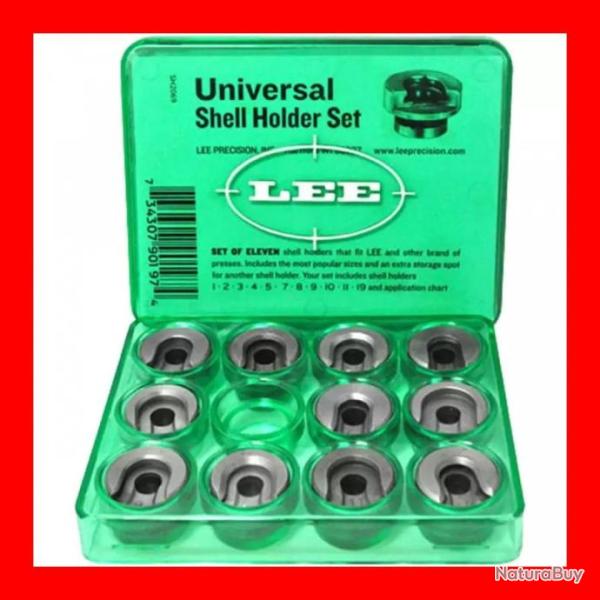 LEE PRECISION - KIT DE 11 SHELL HOLDERS (SUPPORT DE DOUILLE) R-TYPE POUR PRESSE