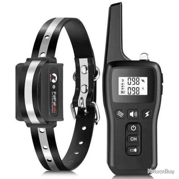 COLLIER DE DRESSAGE CHIEN - �TANCHE - 3 MODES - 30J AUTONOMIE - LIVRAISON GRATUITE