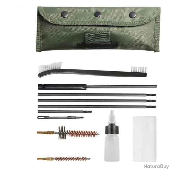 KIT DE NETTOYAGE ARMES - 5.56/22lr/223/AR15 ET �QUIVALENT + BROSSES+FLACON HUILE- LIVRAISON GRATUITE