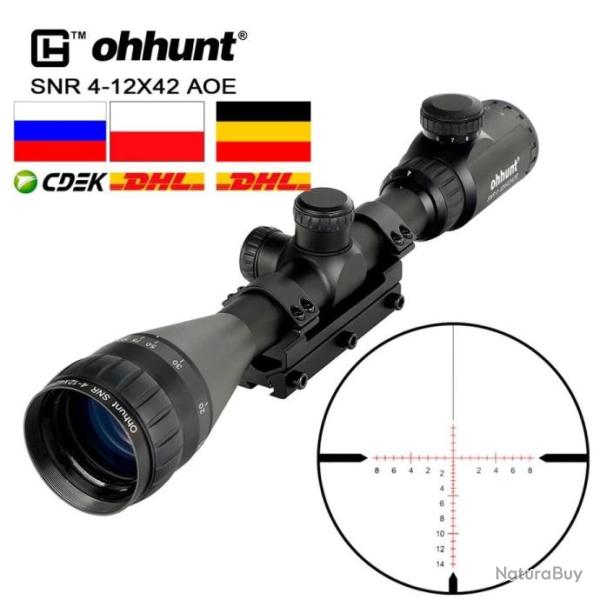 Ohhunt Lunette De Vis�e 4-12x42 AOE Paiement en 3 ou 4 fois - LIVRAISON GRATUITE !!!