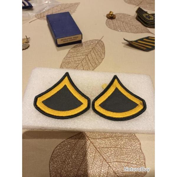 Lot de grades arm�e us PRIVATE FIRST CLASS ORIGINAL