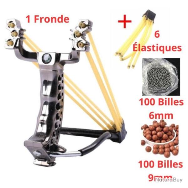 Kit Fronde Lance Pierre 3 Elastiques Puissante Repose Poignet Cuir LIVRAISON OFFERTE
