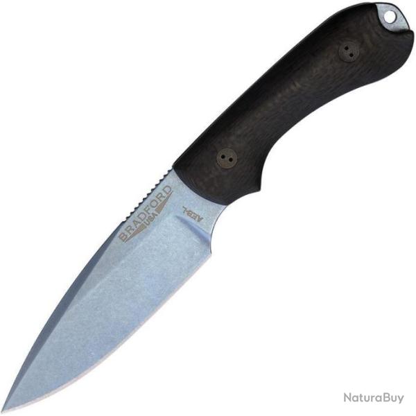 Couteau Bradford Guardian 3 3D Blue PVD Lame Acier AEB-L Manche F de Carbone Etui USA BRAD3FE114PA