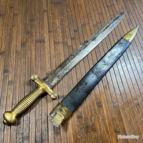 GLAIVE D'INFANTERIE 1831 FABRICATION JEAN AVEC FOURREAU