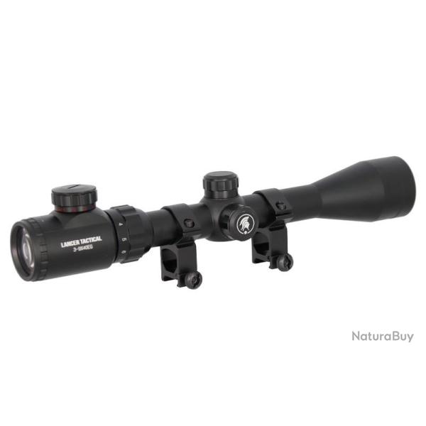 Lunette de Vis�e 3-9 x 40 Illumin�e Rouge - Vert LANCER TACTICAL - Chasse - Airsoft