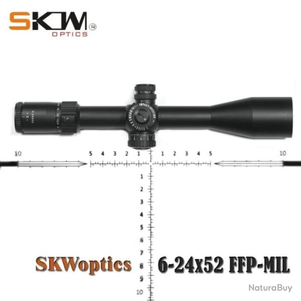 Skwoptique 6-24x52 FFP Tube 34MM Lunette Paiement en 3 ou 4 fois - LIVRAISON GRATUITE !!!