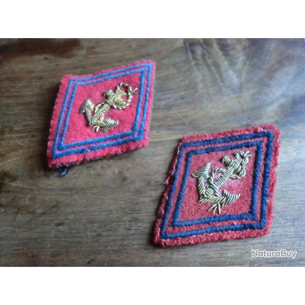 galons losange artillerie  de marine