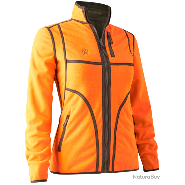 Veste de chasse polaire Pam r�versible orange Deerhunter