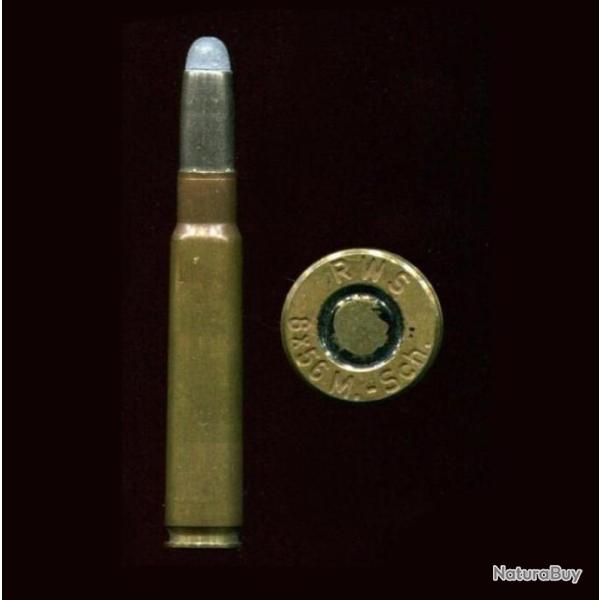 8 x 56 Mannlicher Schoenauer - RWS - balle nickel pointe plomb