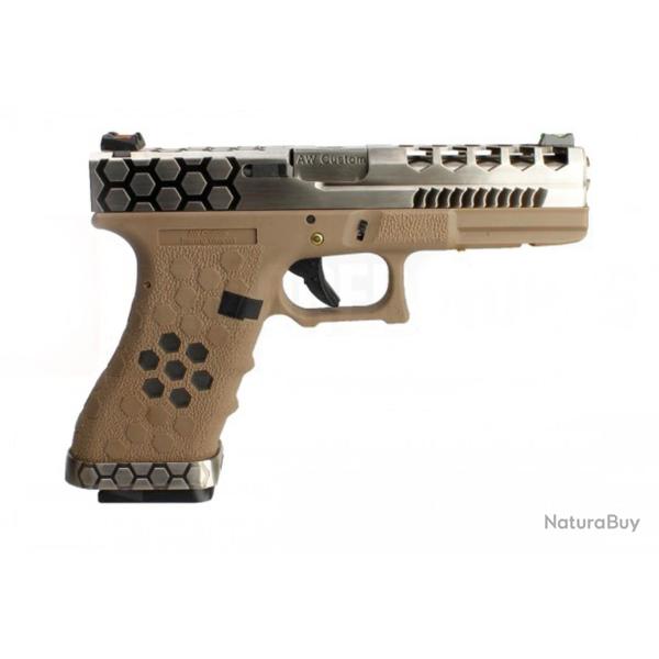 R�plique AW Custom GBB VX0110 HEX CUT Tan/Silver