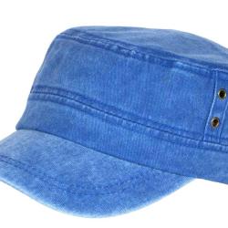 Casquette Militaire Bleue R&eacute;tro en Coton Tendance Havana Taille unique Bleu