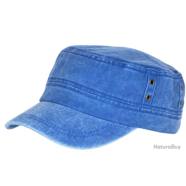 Casquette Militaire Bleue R�tro en Coton Tendance Havana Taille unique Bleu