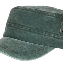 Casquette Militaire Verte Vintage en Coton Tendance Havana Taille unique Vert
