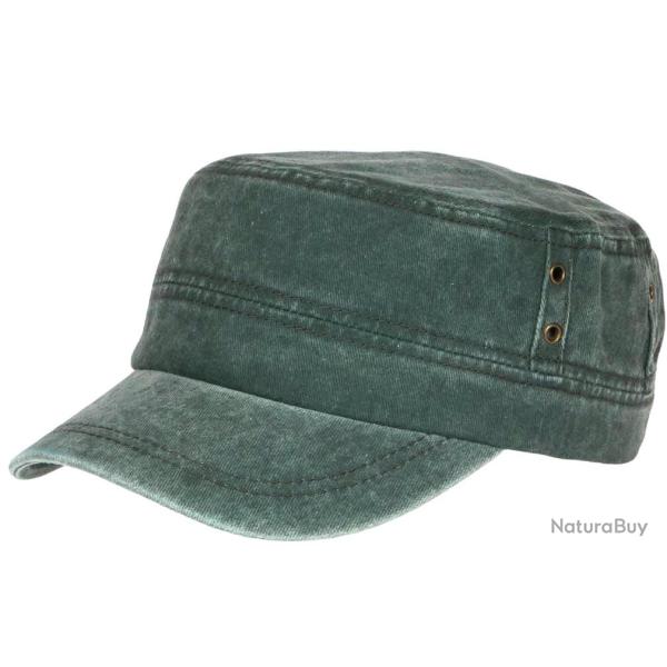 Casquette Militaire Verte Vintage en Coton Tendance Havana Taille unique Vert