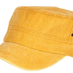 Casquette Militaire Jaune Vintage en Coton Tendance Havana Taille unique Jaune