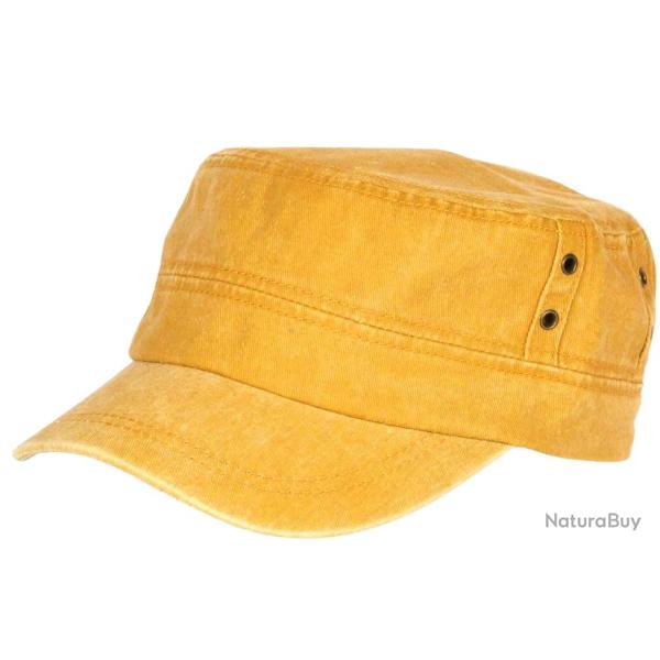 Casquette Militaire Jaune Vintage en Coton Tendance Havana Taille unique Jaune