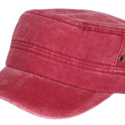 Casquette Militaire Rouge Vintage en Coton Tendance Havana Taille unique Rouge