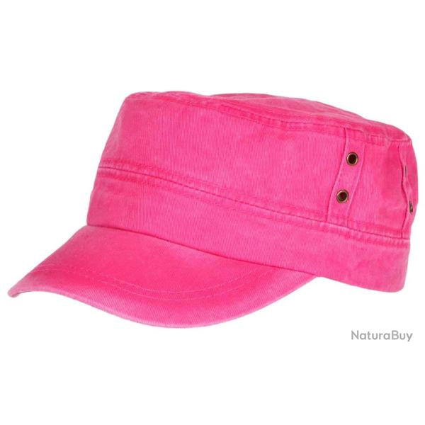 Casquette Militaire Rose Vintage en Coton Tendance Havana Taille unique Rose
