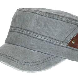Casquette Militaire Grise Originale en Coton Classe Stiago Taille unique Gris