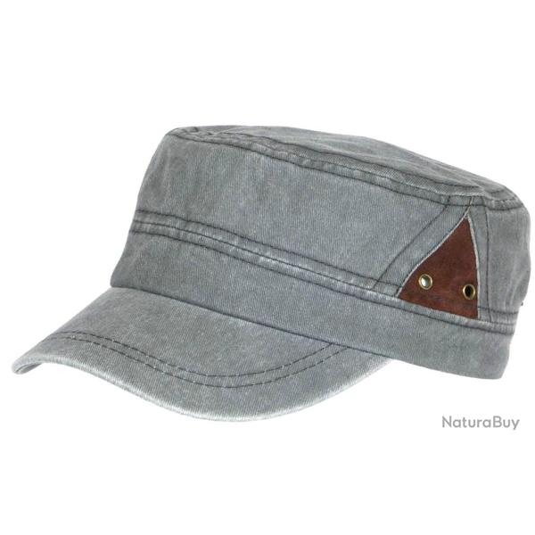 Casquette Militaire Grise Originale en Coton Classe Stiago Taille unique Gris