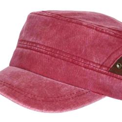 Casquette Militaire Rouge Originale en Coton Classe Stiago Taille unique Rouge