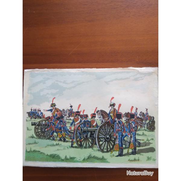 Gouache, artillerie de la garde imp�riale 1er Empire