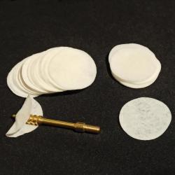 600 chiffons pour le nettoyage de canons d'armes &agrave; feu, diam&egrave;tre 3/4"