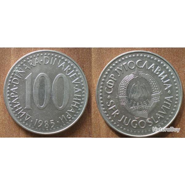 Yougoslavie 100 Dinars 1985 Piece Dinara Embleme