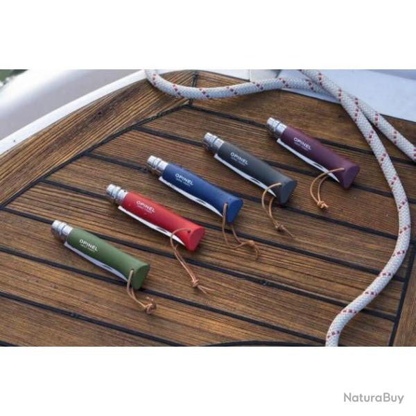 COUTEAU PLIANT OPINEL N�8 BAROUDEUR COLORAMA Bleu fonc�