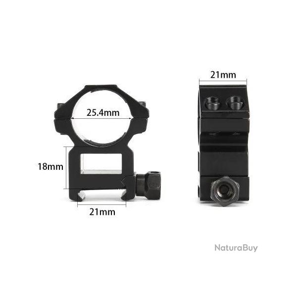 Ohhunt Anneau De Montage Tube 25.4MM High 21MM - LIVRAISON GRATUITE !!!