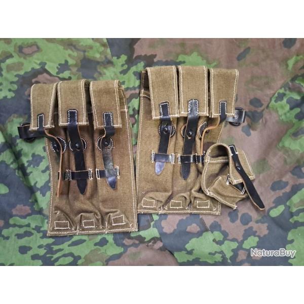 MP 40 Paire de porte-chargeurs pour PM MP 40 ( ou MP 38 ) militaria WW2