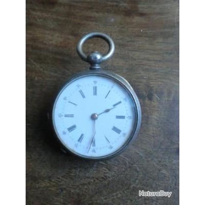 Montre Gousset Argent Poinçon Crabe Cylindre 10 Rubis - Vintage Occasion