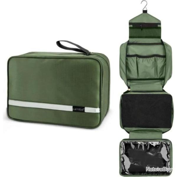 Trousse de Toilette Voyage Unisexe Sac de Toilette Voyage Imperm�able suspendu vert