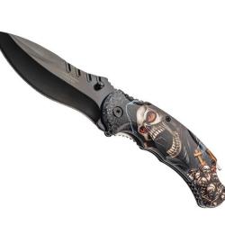 COUTEAU HERBERTZ TETE DE MORT 12CM INOX