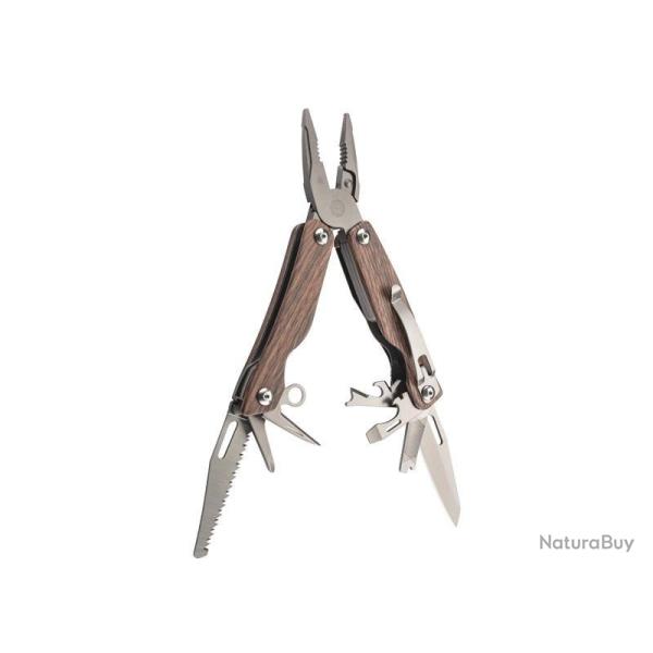 OUTIL MULTIFONCTIONS HERBERTZ 9P FACON BOIS 10CM INOX + ETUI