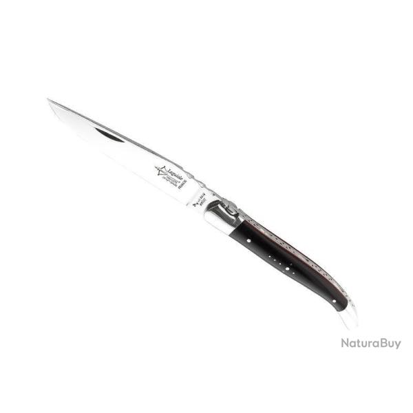 LAGUIOLE G.DAVID FORGE EBENE/ROUGE 12CM MITRES INOX