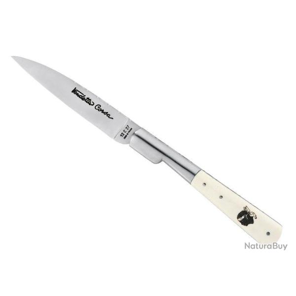 COUTEAU VENDETTA CORSA OS BLANC 12,5CM INOX