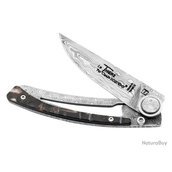 LE THIERS DOZORME LINER LOCK CORNE DE BELIER 11CM DAMAS